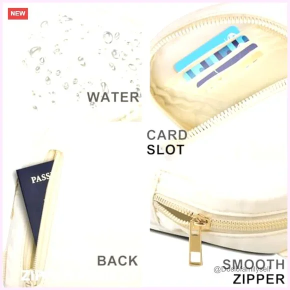 Small Sling Crossbody Bag Waterproof Polyester Adjustable Strap Travel - Picture 4 of 6